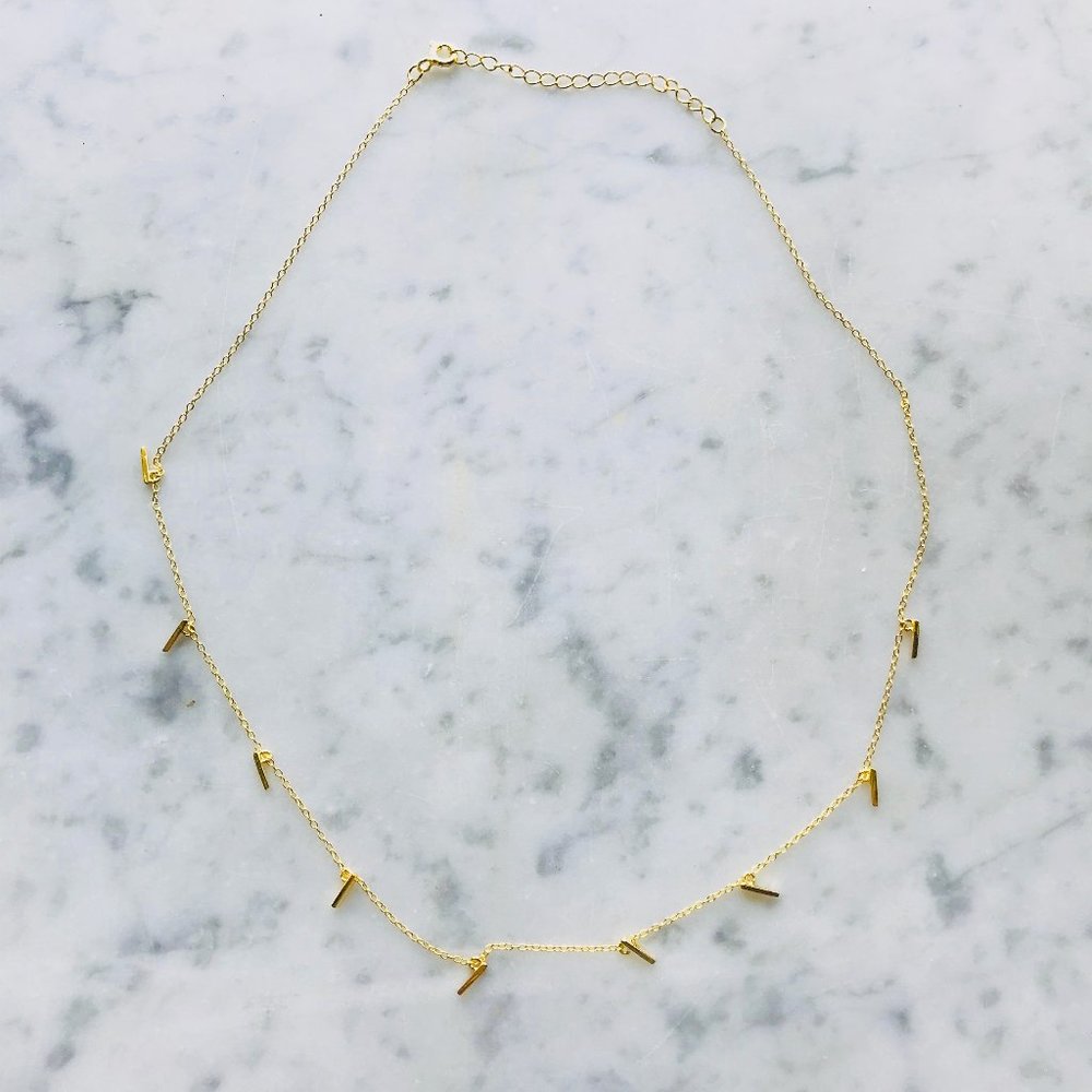 Gold Plated Sterling Silver Choker Necklace
